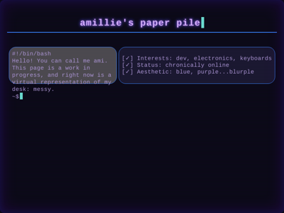 Screenshot of ~amillie