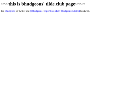 Screenshot of ~bhudgeons