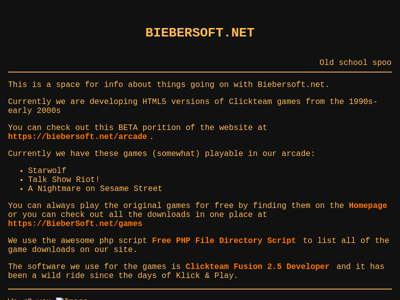Screenshot of ~biebersoft