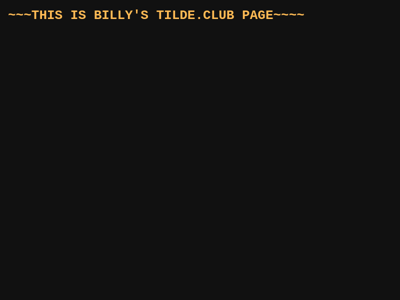Screenshot of ~billy