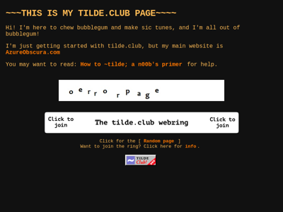 Screenshot of ~bitterblackale