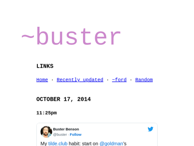 Screenshot of ~buster