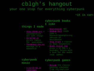 Screenshot of ~cblgh