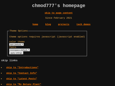 Screenshot of ~chmod777