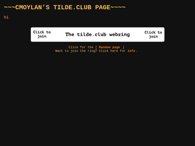 Screenshot of ~cmoylan
