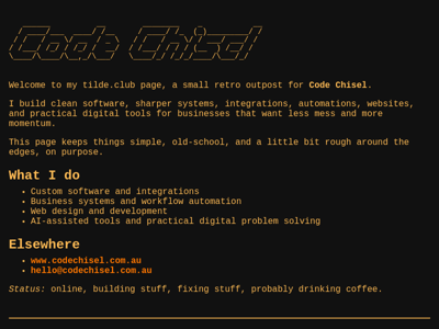 Screenshot of ~codechisel