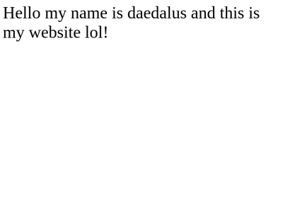 Screenshot of ~daedalus