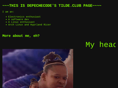 Screenshot of ~depechecode