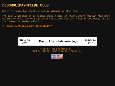 Screenshot of ~dessholiday