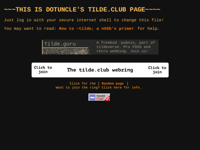 Screenshot of ~dotuncle
