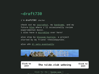 Screenshot of ~draft730