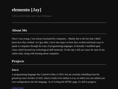 Screenshot of ~elemento
