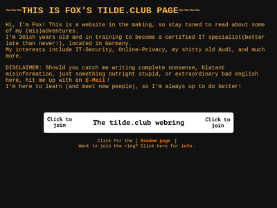 Screenshot of ~fox