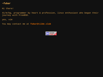 Screenshot of ~fubar