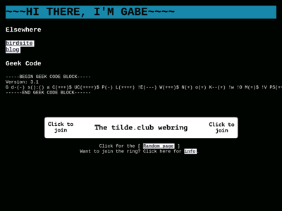 Screenshot of ~gabe