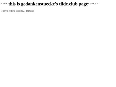 Screenshot of ~gedankenstuecke