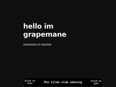 Screenshot of ~grapemane