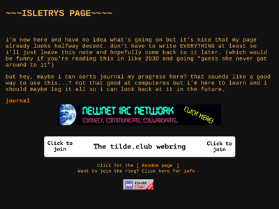 Screenshot of ~isletry