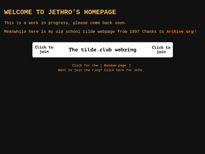 Screenshot of ~jethro