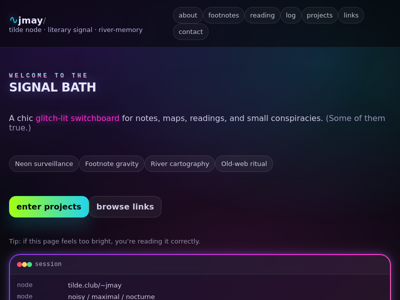 Screenshot of ~jmay