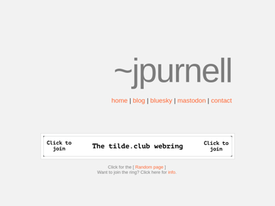 Screenshot of ~jpurnell