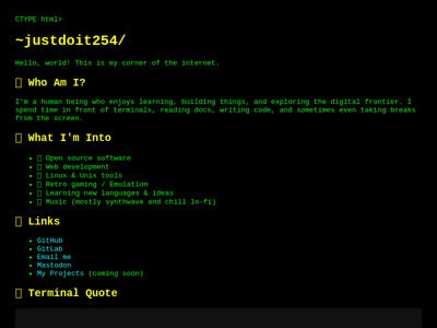 Screenshot of ~justdoit254