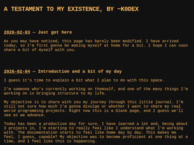 Screenshot of ~k0dex