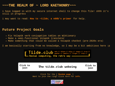 Screenshot of ~kaethonry