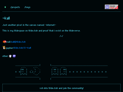 Screenshot of ~kafi