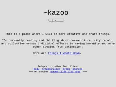 Screenshot of ~kazoo