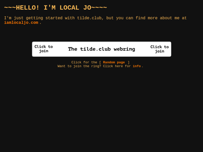 Screenshot of ~localjo