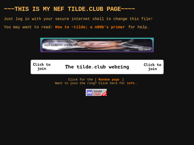 Screenshot of ~nef