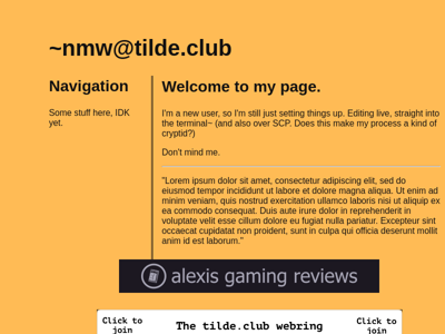 Screenshot of ~nmw