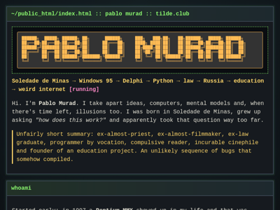 Screenshot of ~pmurad
