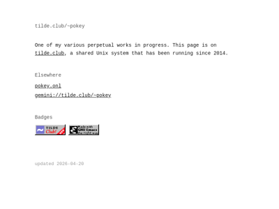 Screenshot of ~pokey