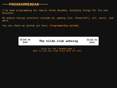 Screenshot of ~programmerdan