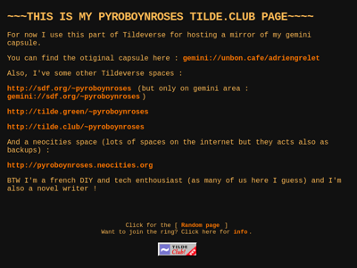 Screenshot of ~pyroboynroses