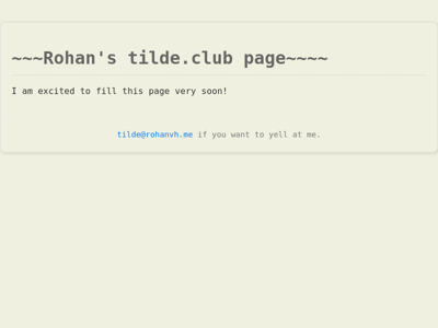 Screenshot of ~rohan