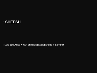 Screenshot of ~sheesh