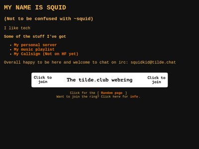 Screenshot of ~squidkid