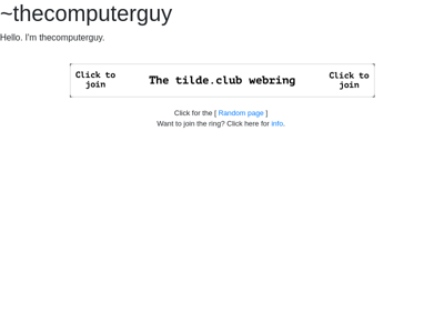 Screenshot of ~thecomputerguy