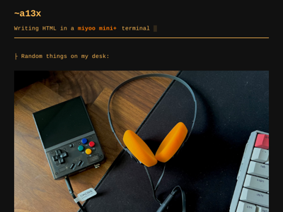 Screenshot of ~a13x