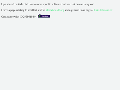 Screenshot of ~alexlehm
