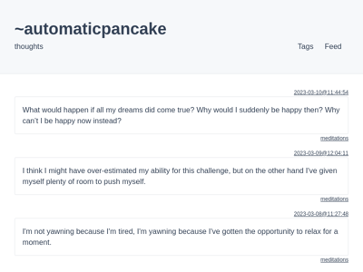 Screenshot of ~automaticpancake