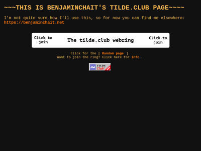 Screenshot of ~benjaminchait