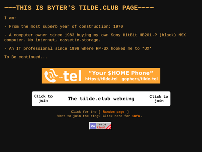 Screenshot of ~byter