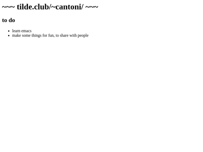 Screenshot of ~cantoni
