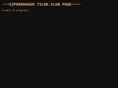 Screenshot of ~ciphermagus