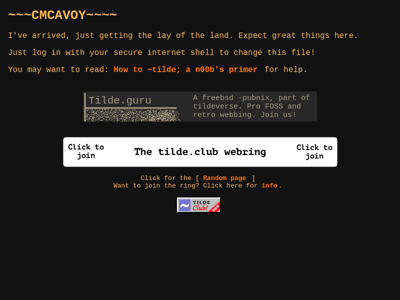 Screenshot of ~cmcavoy