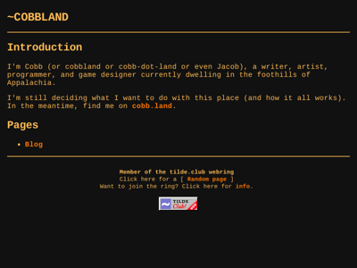Screenshot of ~cobbland